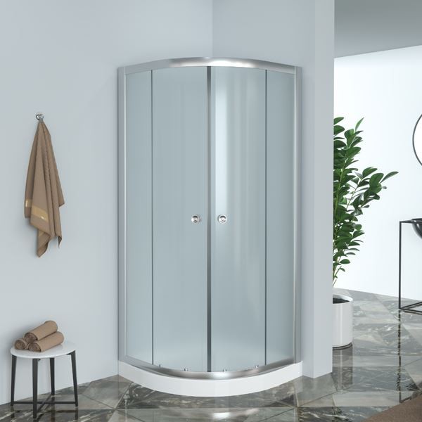 Karastatud klaasist Quadrant dušikabiinid